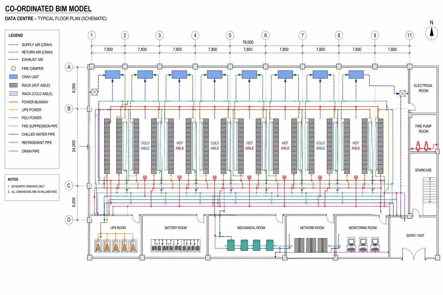 Data centre drawing — MEPF coordination